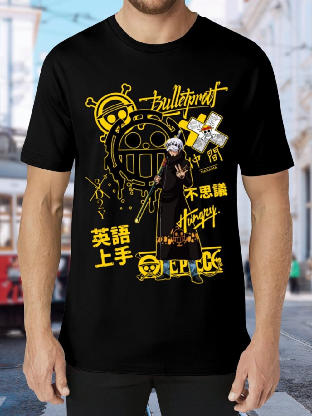 Unisex Bulletproof Graphic Tee - Black & Yellow